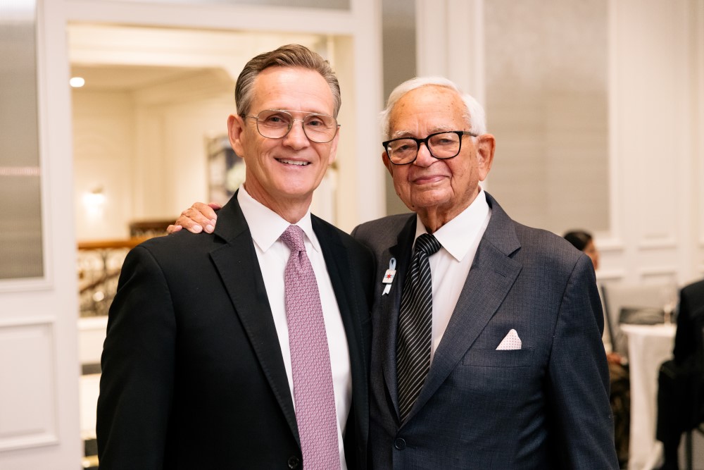 Michael Anderson, Chicago History Museum President and CEO, interim, and Leo Melamed